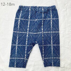 🪴5/$30 Uniqlo 12-18 Months Toddler Marimekko Blue Pattern Arrow Leggings Pants